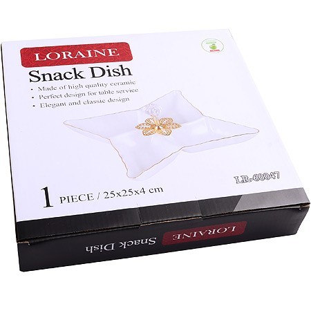 Менажница фарфор 4 секц 24х24х4 LR (60047)