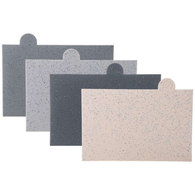 Набор agness из 10пр: 5 ножей, 4 доски и подставка, цвет: бело-серый Agness (671-212)