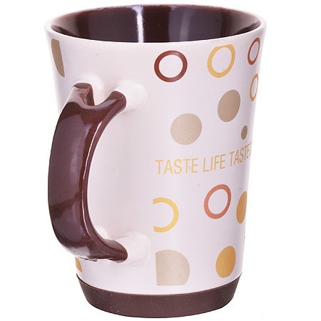 Кружка 360мл с силиконовой подставкой керамика LR (23555) Кружка 360мл с силиконовой подставкой керамика LR (23555)