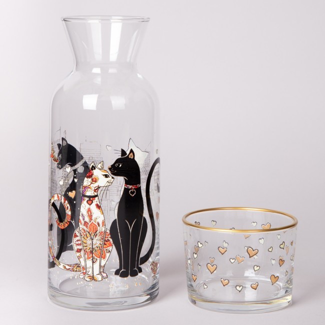 Графин с крышкой/стаканом "парижские коты" 700мл Lefard (312-150)