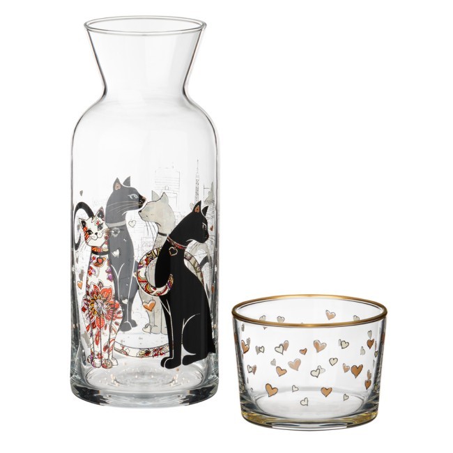 Графин с крышкой/стаканом "парижские коты" 700мл Lefard (312-150)