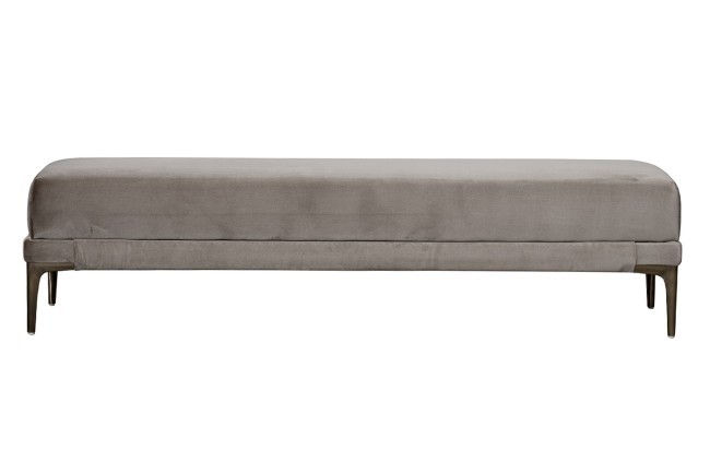 Банкетка Prima на метал опорах бежевая Velvet BEG 40*160*40см (TT-00015053)