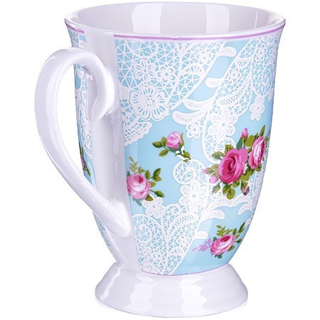 Кружка фарфоровая 300 мл Цветы LR (27882)