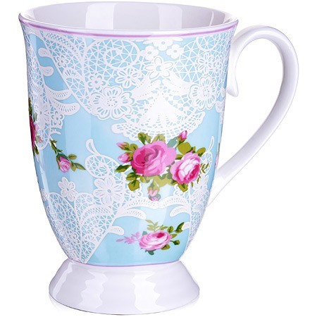 Кружка фарфоровая 300 мл Цветы LR (27882)