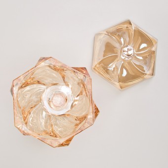 Блюдо с крышкой на ножке "bohema" amber диаметр=17 см высота=15,5 см Lefard (195-227)