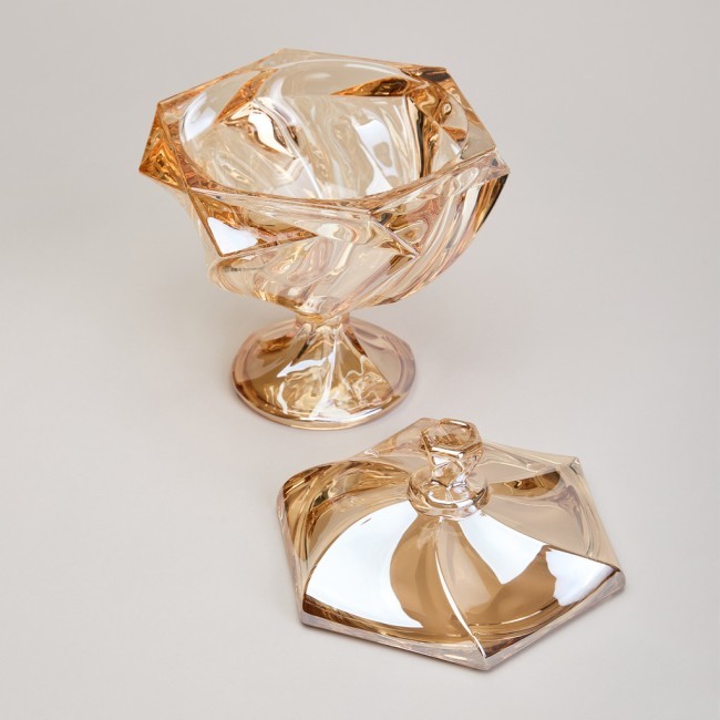 Блюдо с крышкой на ножке "bohema" amber диаметр=17 см высота=15,5 см Lefard (195-227) Блюдо с крышкой на ножке "bohema" amber диаметр=17 см высота=15,5 см Lefard (195-227)