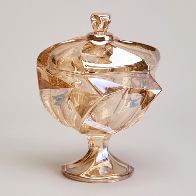 Блюдо с крышкой на ножке "bohema" amber диаметр=17 см высота=15,5 см Lefard (195-227) Блюдо с крышкой на ножке "bohema" amber диаметр=17 см высота=15,5 см Lefard (195-227)