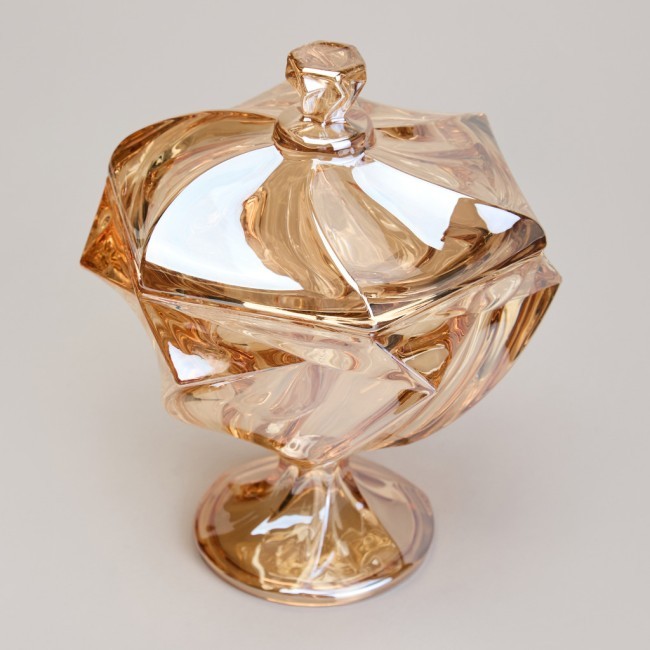 Блюдо с крышкой на ножке "bohema" amber диаметр=17 см высота=15,5 см Lefard (195-227) Блюдо с крышкой на ножке "bohema" amber диаметр=17 см высота=15,5 см Lefard (195-227)