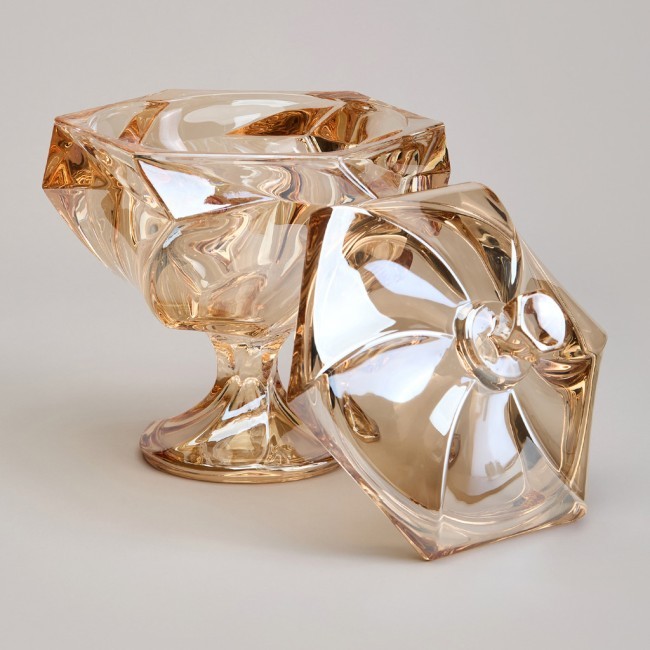 Блюдо с крышкой на ножке "bohema" amber диаметр=17 см высота=15,5 см Lefard (195-227) Блюдо с крышкой на ножке "bohema" amber диаметр=17 см высота=15,5 см Lefard (195-227)