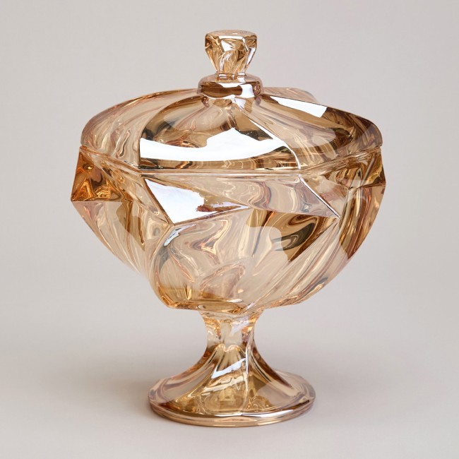 Блюдо с крышкой на ножке "bohema" amber диаметр=17 см высота=15,5 см Lefard (195-227) Блюдо с крышкой на ножке "bohema" amber диаметр=17 см высота=15,5 см Lefard (195-227)