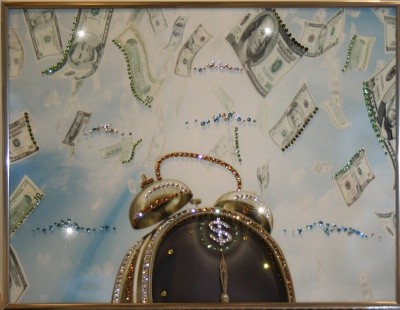 Картина Время деньги 4 с кристаллами Swarovski (1408)