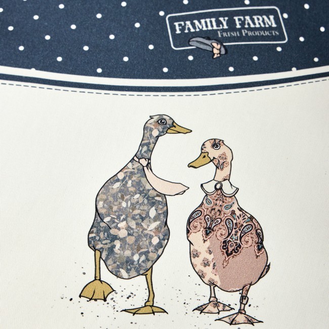 Скатерть овальная "family farm" 140х180см ,синий,100% хлопок,твил,с пропиткой Lefard (850-742-27) Скатерть овальная "family farm" 140х180см ,синий,100% хлопок,твил,с пропиткой Lefard (850-742-27)