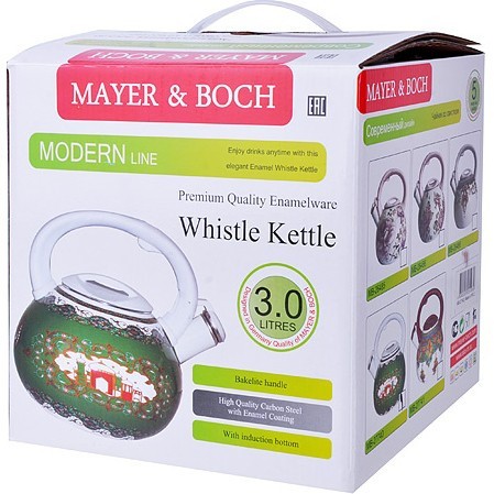 Чайник Эмаль 3л с/кр УЗОР Mayer&Boch (27741)