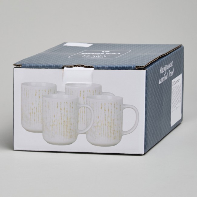 Набор кружек bronco "daily" 4 шт. 350 мл горчичный Bronco (576-1007)