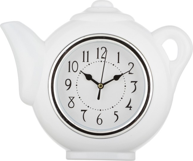 Часы настенные кварцевые "chef kitchen" цвет:белый 29*5*27 см.диаметр циферблата=13 см. Lefard (220-121)