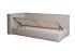 Кровать детская угловая Runa-80 с мех шенилл серая Seppia Ser 114*215*80см (TT-00016135)
