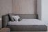 Кровать детская угловая Runa-80 с мех шенилл серая Seppia Ser 114*215*80см (TT-00016135)
