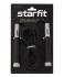 Скакалка Starfit RP-401, c силиконовыми ручками, 3 м, черный (2108091)