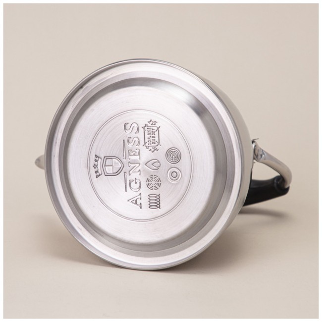 Чайник agness с фильтром, 1,0 л c индукцион. капсульным дном и складывающейся ручкой Agness (908-075) Чайник agness с фильтром, 1,0 л c индукцион. капсульным дном и складывающейся ручкой Agness (908-075)