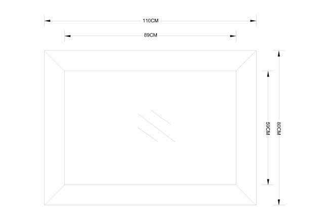 Зеркало прямоугольное 80*110см (TT-00008893)