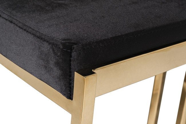 Стул барный, велюр черный/золото  49*55*85см (TT-00002867) Стул барный, велюр черный/золото  49*55*85см (TT-00002867)