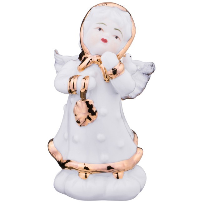 Фигурка "ангелочек с птичкой" 7*6 см. высота=12 см. Lefard (98-034)
