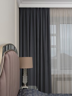 Портьера Silkу 46 серая димаут 275*260 (TT-00016727)