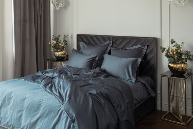 Простыня на резинке сатин зеленый  90*200*22 (TT-00013244)