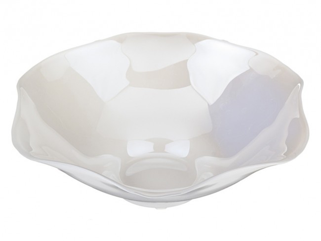 Чаша декоративная "модерн" белая диаметр=22 см.высота=6 см. FRANCO (316-897)