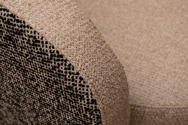 Кресло Napoli вращающееся, рогожка золото/черный Santo300-BEG+Santo302-CHZOL 76*76*76см (TT-00012732)