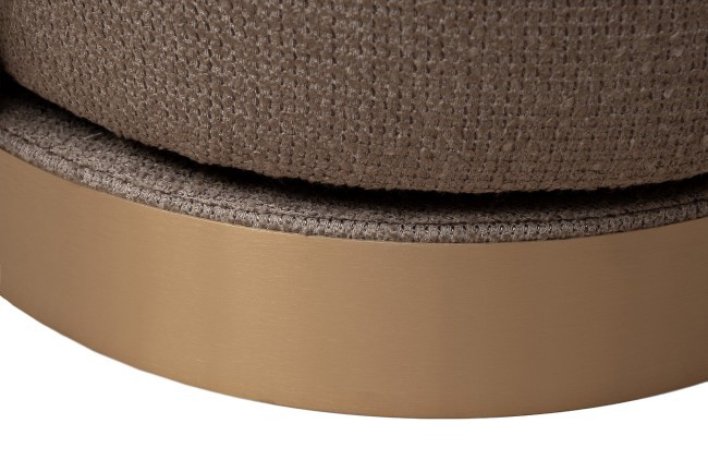 Кресло Napoli вращающееся, рогожка золото/черный Santo300-BEG+Santo302-CHZOL 76*76*76см (TT-00012732)