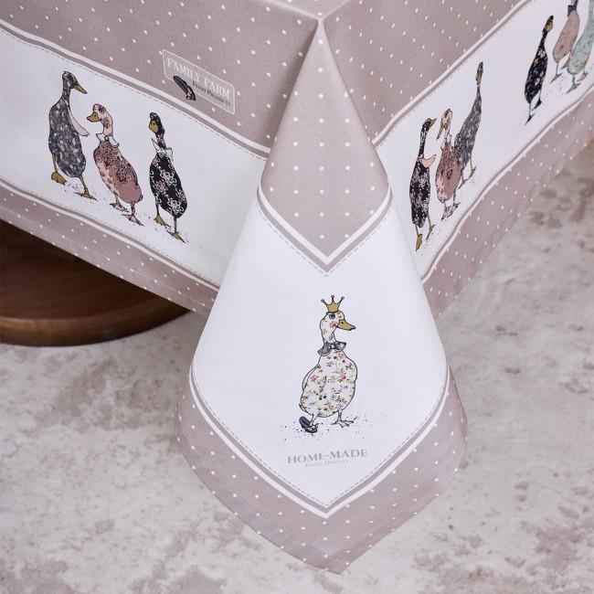 Скатерть "family farm" 160х220см , 100% хлопок, капучино, твил, пропитка Lefard (850-749-21) Скатерть "family farm" 160х220см , 100% хлопок, капучино, твил, пропитка Lefard (850-749-21)