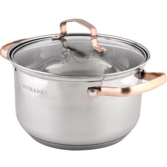 Кастрюля 3,8л нерж/ст с крышкой (9-40457-3,8)