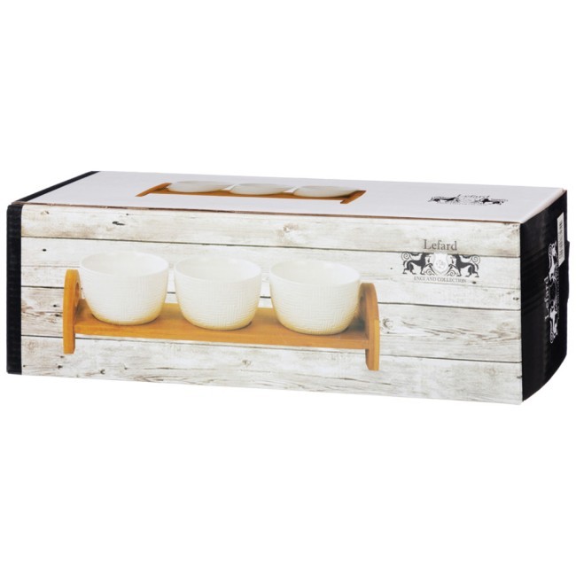 Набор розеток на подставке lefard "native" 3 шт. 250 мл 33*9*8 см Lefard (587-172)