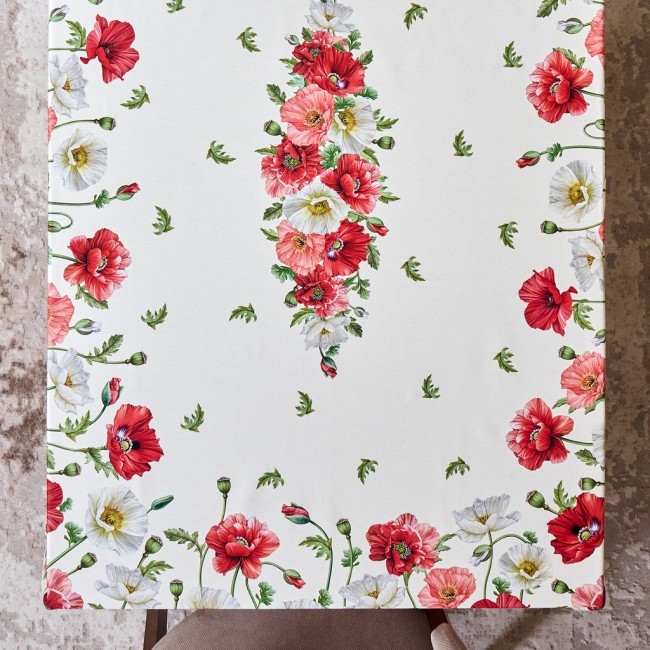 Скатерть "маки" 140х180 ,кремовый, 100% хлопок с пропиткой,твил Lefard (850-731-23) Скатерть "маки" 140х180 ,кремовый, 100% хлопок с пропиткой,твил Lefard (850-731-23)