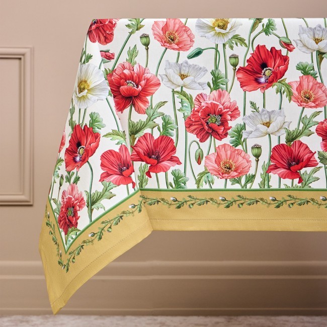 Скатерть "маки" 140х180 ,кремовый, 100% хлопок с пропиткой,твил Lefard (850-731-23) Скатерть "маки" 140х180 ,кремовый, 100% хлопок с пропиткой,твил Lefard (850-731-23)