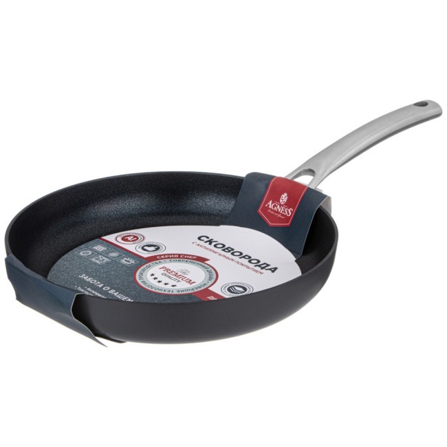 Сковорода c антипригар. 3х слойным покрыт. daikin, серия "chef" agness 28*5.0cm, анодирован.алюминий Agness (947-109) Сковорода c антипригар. 3х слойным покрыт. daikin, серия "chef" agness 28*5.0cm, анодирован.алюминий Agness (947-109)