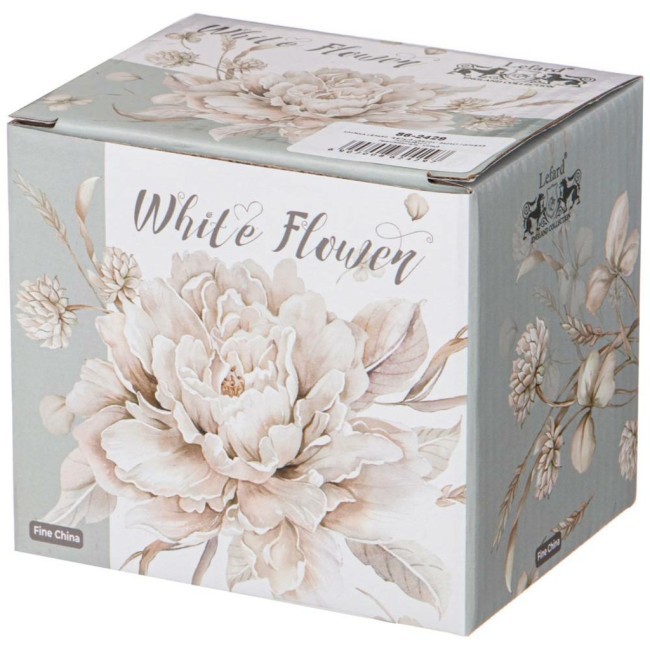 Кружка lefard "белый цветок" 320 мл голубая Lefard (86-2429)