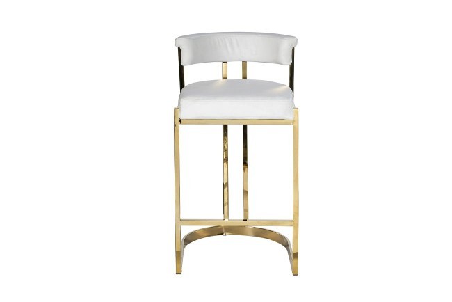 Стул барный, велюр светло-серый/золото  49*55*85 (TT-00002868) Стул барный, велюр светло-серый/золото  49*55*85 (TT-00002868)