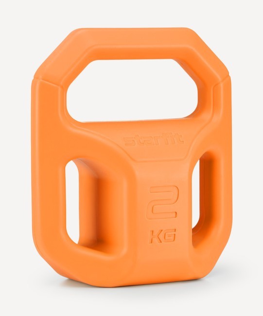 Гиря пластиковая Starfit DB-505, 2 кг, оранжевый (2113750)