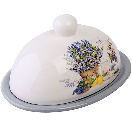 Масленка с крышкой 17,8х13,3х9,8см 2 пр Утренняя свежесть доломит LR (60192)