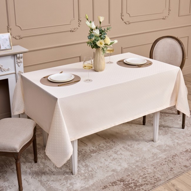 Скатерть 145х220см шампань евроуголок 100% полиэстер SANTALINO (805-027-21) Скатерть 145х220см шампань евроуголок 100% полиэстер SANTALINO (805-027-21)