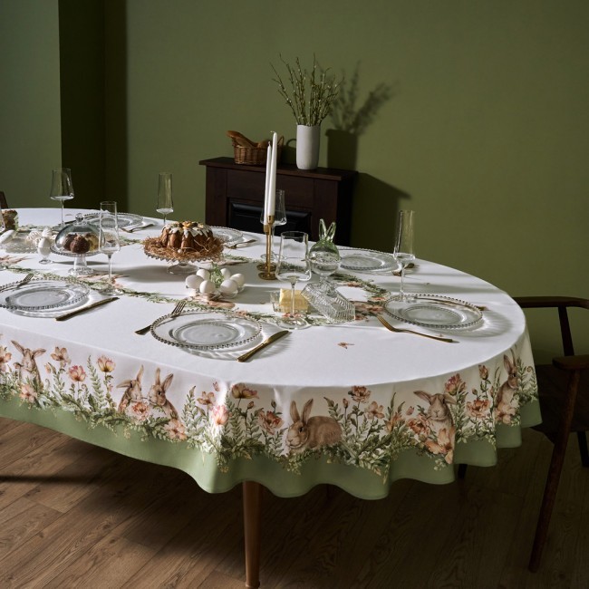 Скатерть овальная "sense" ,180х300см ,зеленый,100%хлопок ,твил Lefard (850-753-42) Скатерть овальная "sense" ,180х300см ,зеленый,100%хлопок ,твил Lefard (850-753-42)