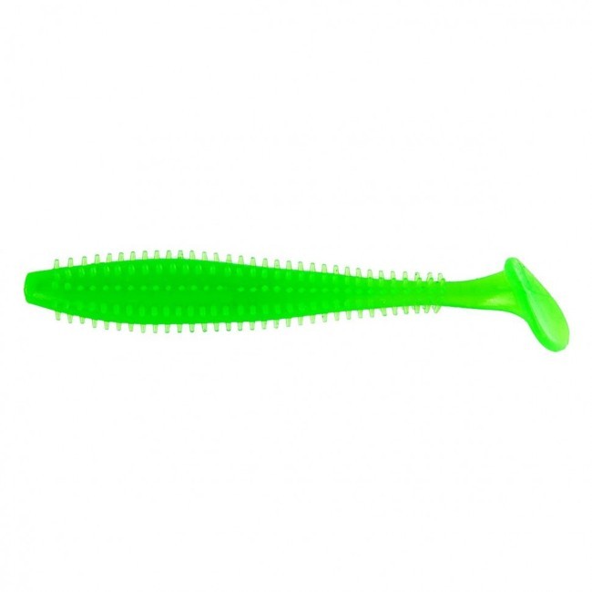 Виброхвост Helios Shaggy 3,35"/8,5 см, цвет Electric green 5 шт HS-16-007 (77767)