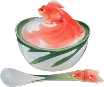 Икорница lefard "золотая рыбка" с крышкой и ложкой  10*10*9 см Lefard (58-141) Икорница lefard "золотая рыбка" с крышкой и ложкой  10*10*9 см Lefard (58-141)