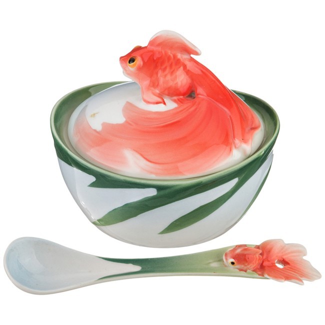 Икорница lefard "золотая рыбка" с крышкой и ложкой 10*10*9 см Lefard (58-141) Икорница lefard "золотая рыбка" с крышкой и ложкой 10*10*9 см Lefard (58-141)