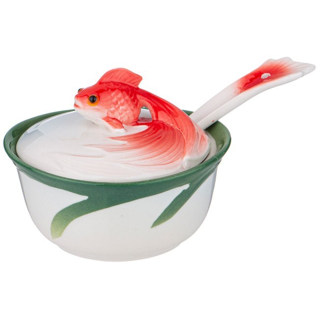 Икорница lefard "золотая рыбка" с крышкой и ложкой 10*10*9 см Lefard (58-141) Икорница lefard "золотая рыбка" с крышкой и ложкой 10*10*9 см Lefard (58-141)