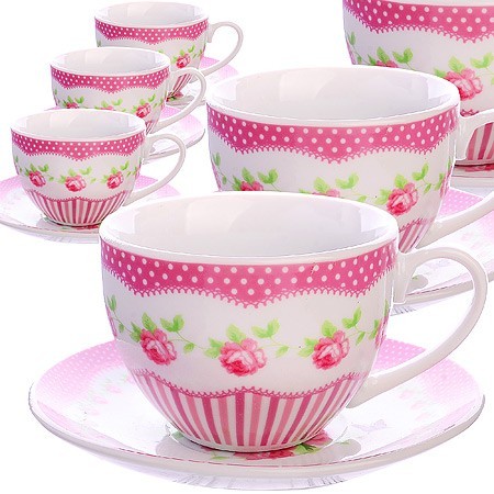 Чайный сервиз 13пр с чайником 1л LR (30876)