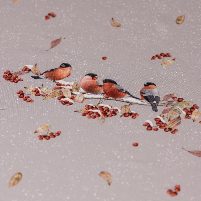 Скатерть круглая "лесная сказка снегири " 150см ,серый, 100% хлопок ,твил с пропиткой Lefard (850-744-23) Скатерть круглая "лесная сказка снегири " 150см ,серый, 100% хлопок ,твил с пропиткой Lefard (850-744-23)