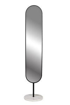 Зеркало напольное овальное рама черная d35*169см (TT-00013866)
